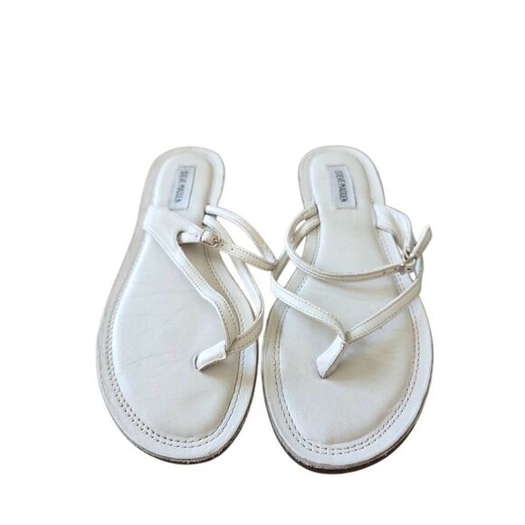 Steve Madden Strappy Leather Sandals in Bone Size 10 - Picture 3 of 6